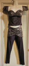 Vintage 70's FREDERICKS OF HOLLYWOOD Spandex Disco Pants  Top Set S
