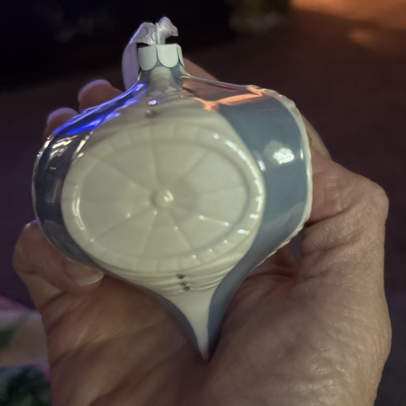 Wedgwood Blue And White Lustre Christmas Ornament