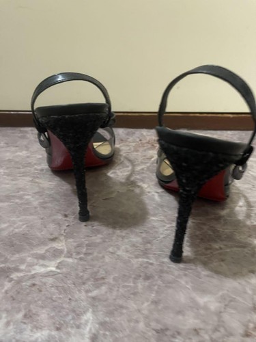 Christian Louboutin Pantoletten Sandalen Absatz Leder schwarz EU39/US9 authentisch aus Japan - Bild 4 von 24