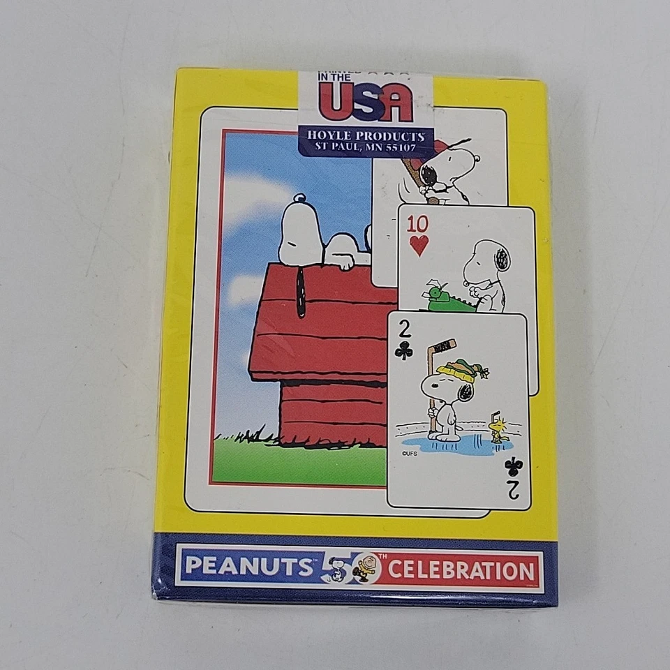 Hoyle Peanuts Snoopy Playing Cards 50th Celebration New Sealed Model 6840 RARE - Image 3 of 4