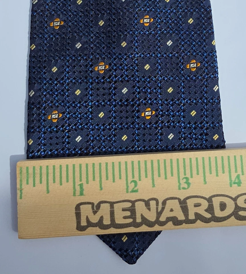 Corbata Hugo Boss para Hombre Azul Geométrica Seda Tejida Clásica Hecha en Italia Nueva con Etiquetas Foto 2 de 4