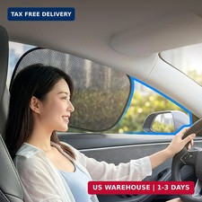 2 Pcs Side Window Sun Shade, Transparent Mesh Car Window Shades, Electrostatic A