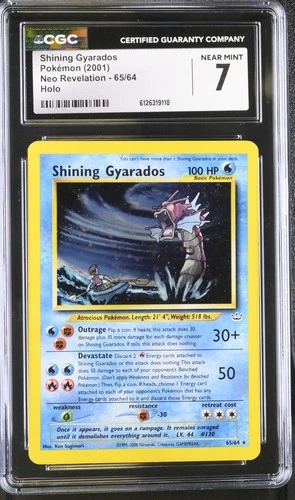 CGC 7 Shining Gyarados 2001 Neo Revelation 65/64 Holo Pokemon Card