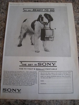 SONY RESEARCH MACHT DEN UNTERSCHIED TRAGBARER TV 1965 WERBUNG A4 DATEI 57