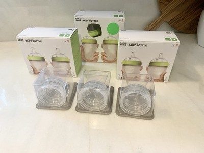 Comotomo Baby Bottles Bundle- 5oz 8oz, Med Flow Slow Flow, 6 Bottles  12 Nipples