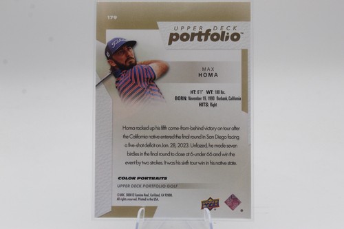 2024 Upper Deck Portfolio - Color Portraits Max Homa #179 (RC) - Bild 2 von 2