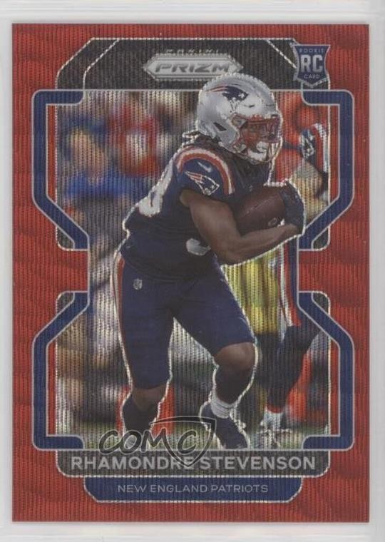 2021 Panini Prizm Red Wave 98/149 Rhamondre Stevenson #367 Rookie RC 14cm