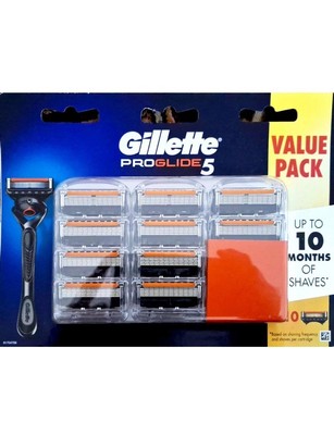 Gillette Proglide 5 -5 Bladed -10 Pieces