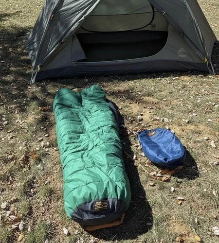 Vintage Eddie Bauer Goose Down Premium Mummy Sleeping Bag 26x87