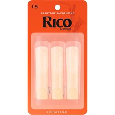 Rico Baritone Saxophone Reeds, Box of 3 Strength 1.5