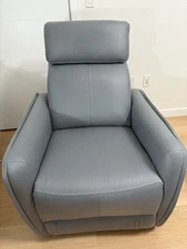Power Swivel Rocker Recliner Chair, Electric Swivel Glider Rocker Silver Gray
