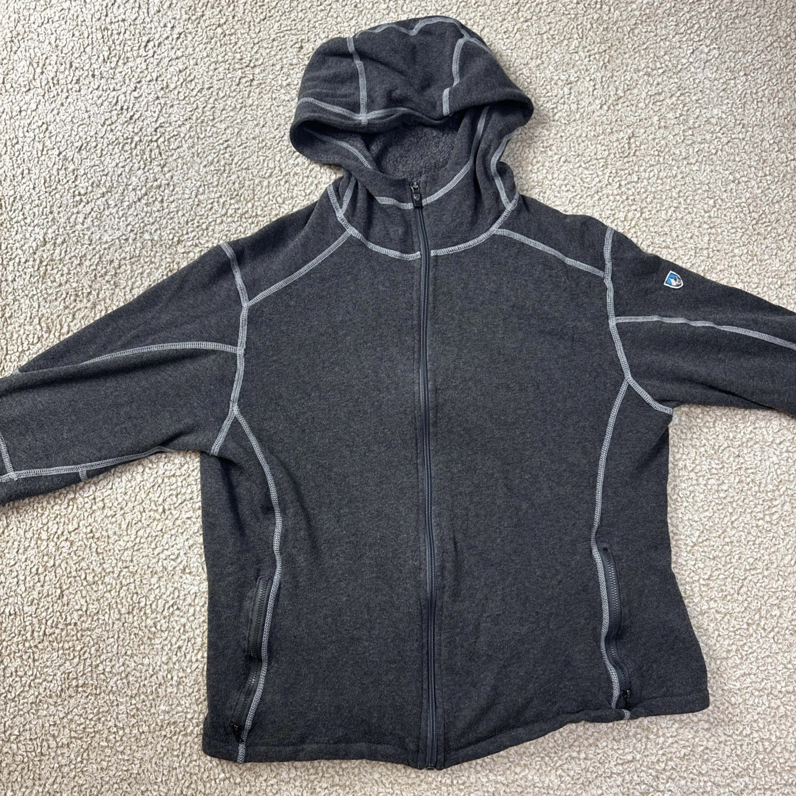 Kühl Kuhl Kashmira Fleece Full Zip Jacket Steel Grey Men's XL Hiking