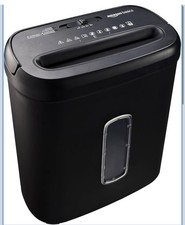 Amazon Basics Kreuzschnitt-Aktenvernichter - Papierschredder 8 Blatt Schwarz P3