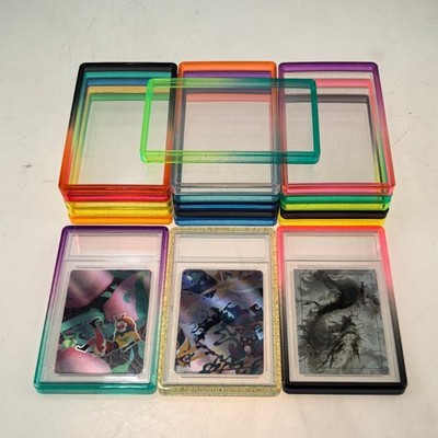 1/5/10pcs Gradient Bumper Guard Case for 35PT PSA Graded Card Slab W/ Back Panel