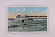 Old Orchard Beach ME Pier Casino Beach View Postcard c1910