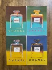 4 sztuki pocztówek Chanel No 5, edycja Andy Warhol, z próbką zapachu