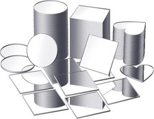 150 Piece Self-Adhesive Round Square Mini Mirror Tiles for DIY Decor