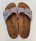 Birkenstock SZ 37 Madrid Big Buckle Oiled Leather Purple Fog PRISTINE — photo 1