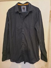 Men's BOSS orange shirt black cotton 40/L/48