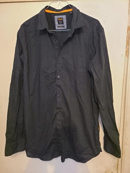 Men BOSS Orange Shirt Black Cotton 40 /L / 48