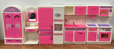 Goldlok Toys Vintage Pink Kitchen 4 PC Set 11.5 Doll Sized BROKEN ELECTRIC