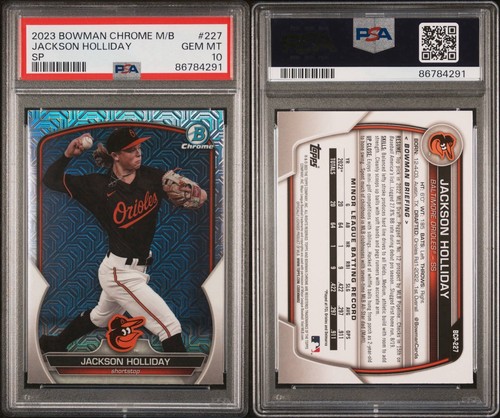 2023 Bowman Chrome Mega Box Jackson Holliday RC Rookie Image Variation SP PSA 10