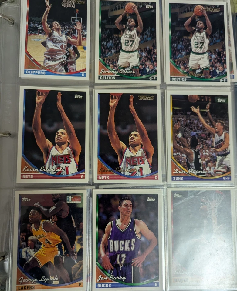 Tarjetas de baloncesto Topps 1993-94, Bulls, Lakers, Suns, Knicks, Heat, Celtics, Jazz, Foto 4 de 4