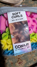 Conair Soft Curls Washable Foam Rollers Set, Assorted Sizes, Multicolor 48pc