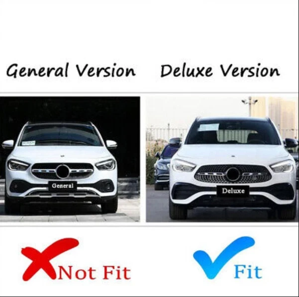 Chrome+Black Fits Mercedes Benz H247 GLA200 GLA250 2020-2023 Front Bumper Grille - Image 2 of 4