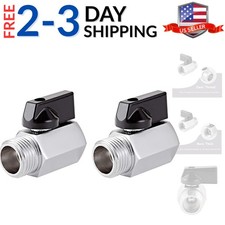 2 Pack Brass Mini Ball Valve 1/2" NPT Female x Male Thread Shut-Off Valve