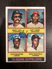 ELLIS VALENTINE 1977 TOPPS AUTOGRAPHED SIGNED AUTO BASEBALL CARD WU
