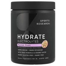 Hydrate Electrolytes, Passion Fruit, 15.87 oz (450 g)