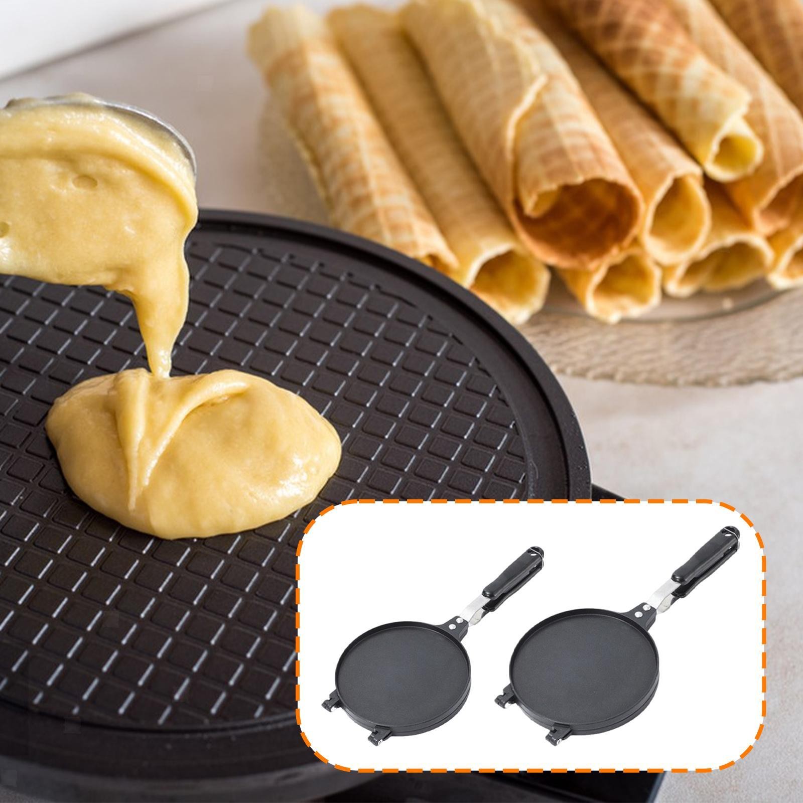 Eierrollen-Waffeleisen, Eiswaffelmaschine für Imbissstände, Konditoreien und