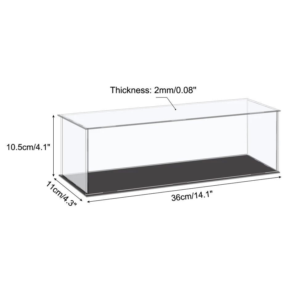 Acrylic Display Case Plastic Box Cube Clear Assemble Dustproof Showcase - Image 2 of 4