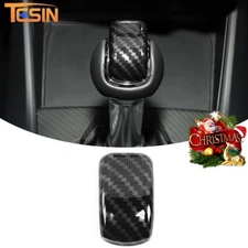 Carbon Fiber Gear Shift Knob Head Trim Cover Overlay For Ford Mustang 2024-2025
