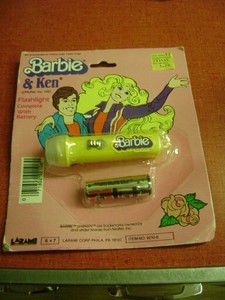 Vintage, New in Package by Larami Corp- Barbie & Ken Mini Flashlight