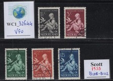 WC1_32644 NETHERLANDS. 1938 CHILDREN WELFARE semi-postal set. Sc.B108-B112. Used