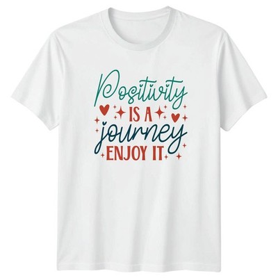 T-Shirt Positivity Is A Journey Enjoy psychische Gesundheit Lifestyle Geschenk für Ihn