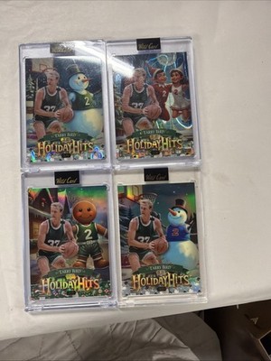 Lot Of 4-2025 Wild Card Holiday Hits Jersey Larry Bird 2/5, 1/5, 1/4, 1/4 #15a