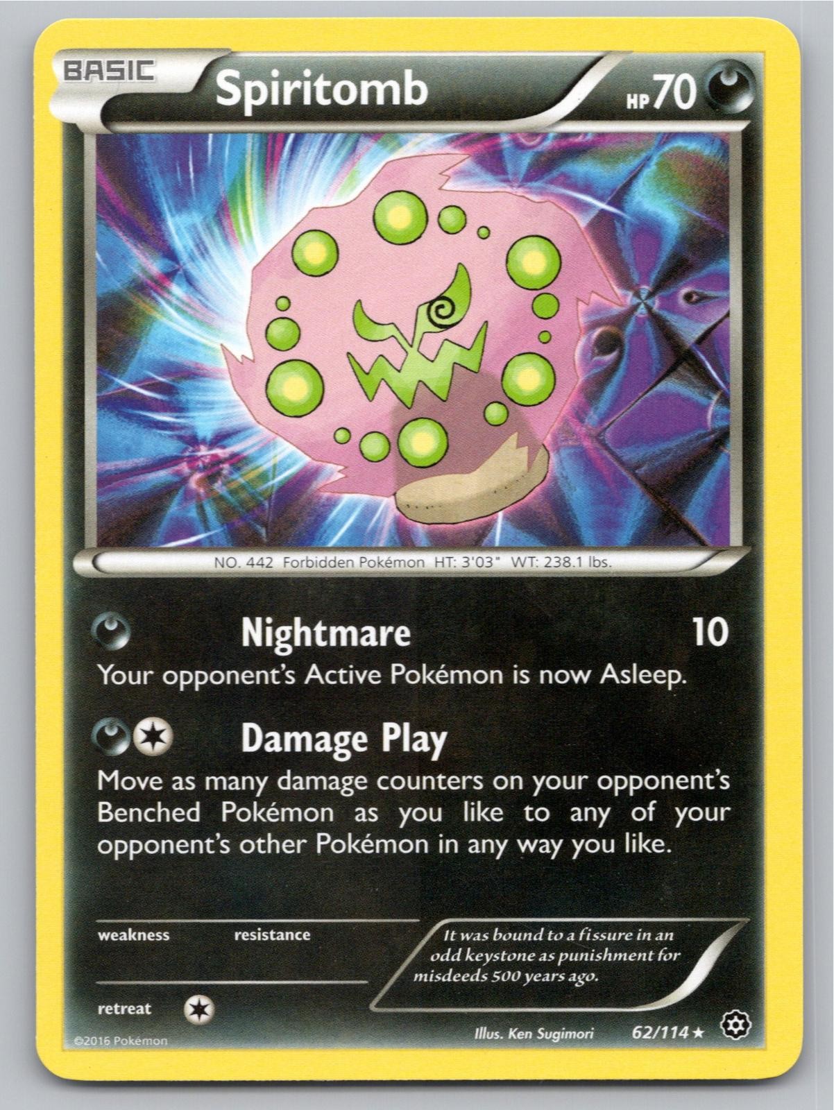 2016 POKEMON SPIRITOMB STEAM SIEGE 62/114 RARE NM A25619 FREE S&H