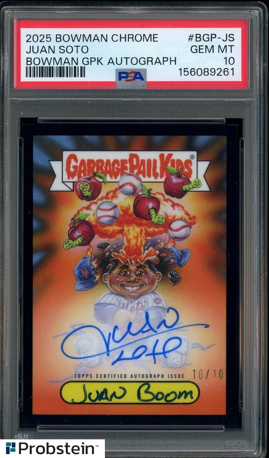 2025 Bowman Chrome Bowman Gpk Autographs Juan Boom/Juan Soto PSA 10
