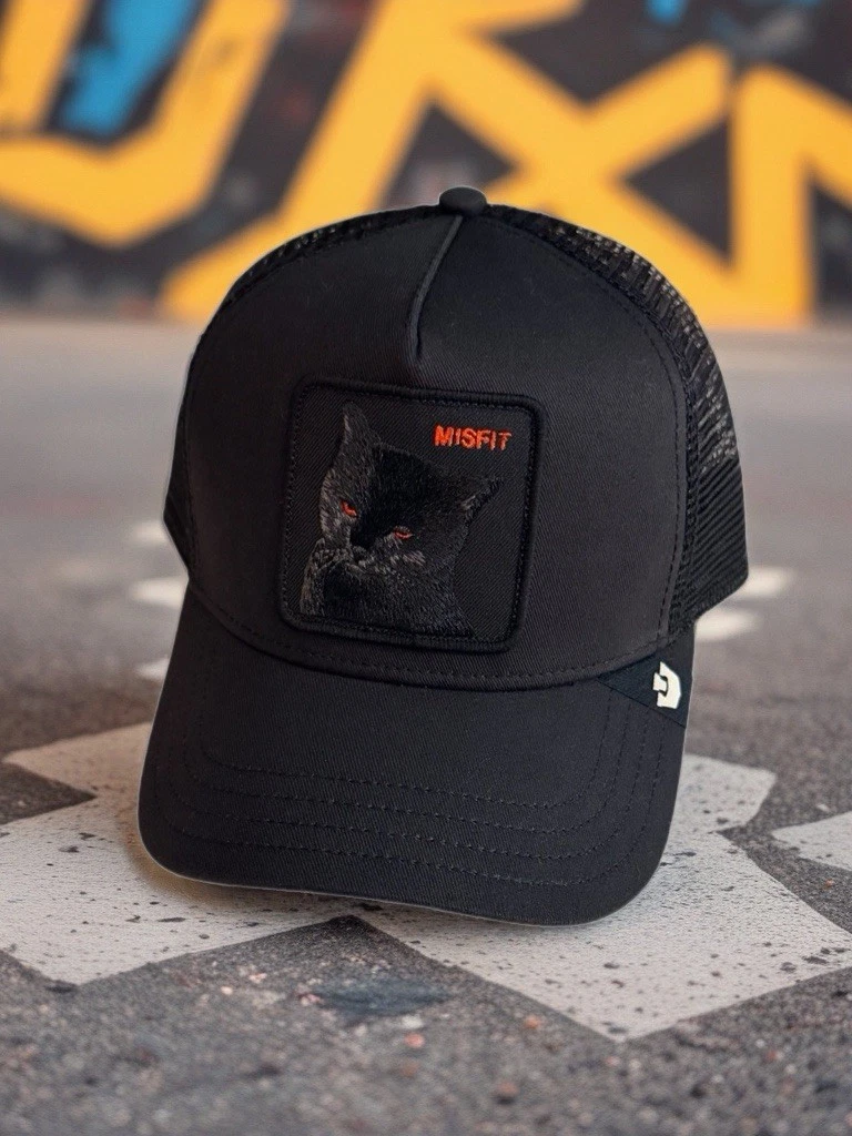 Goorin Bros. Trucker Hat - Metallic Misfit Black Cat Rare