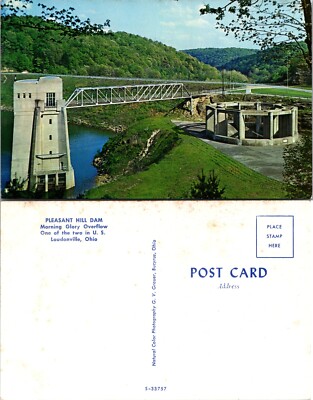 Pleasant Hill Dam Morning Glory Overflow Ohio Postcard