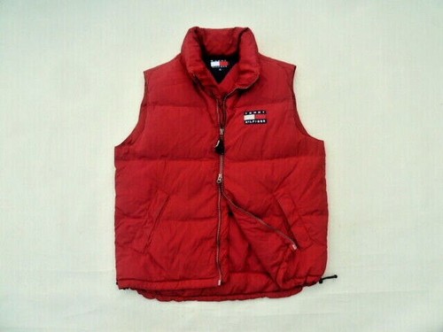 Red Quilted Full Zipper Vest Size 