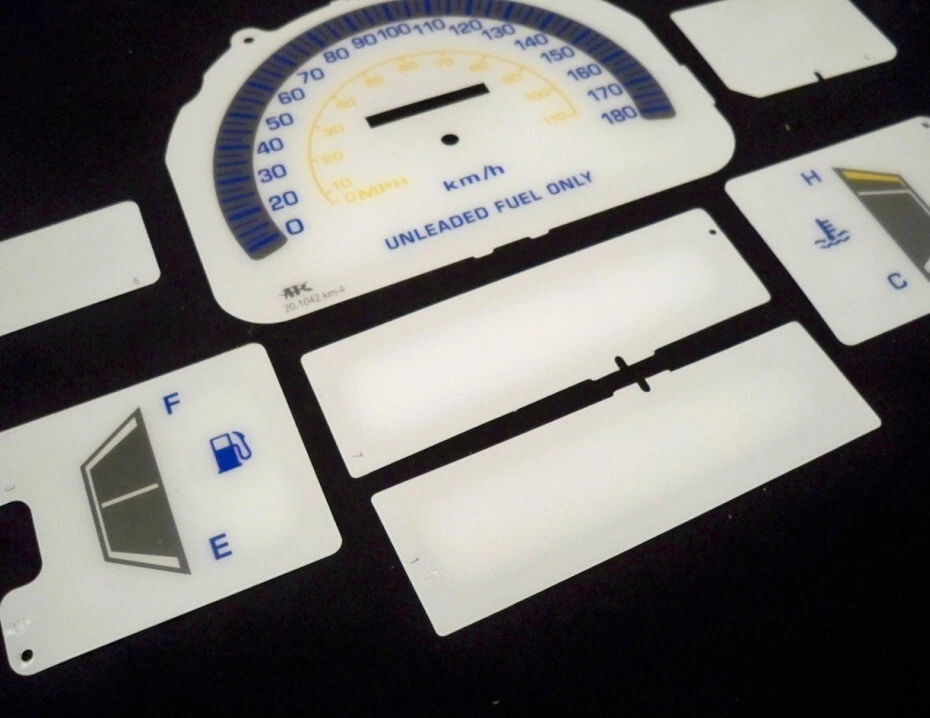 Se adapta a 84-88 Toyota 4Runner KPH kilómetros racimo cara blanca brillo medidores Foto 3 de 4