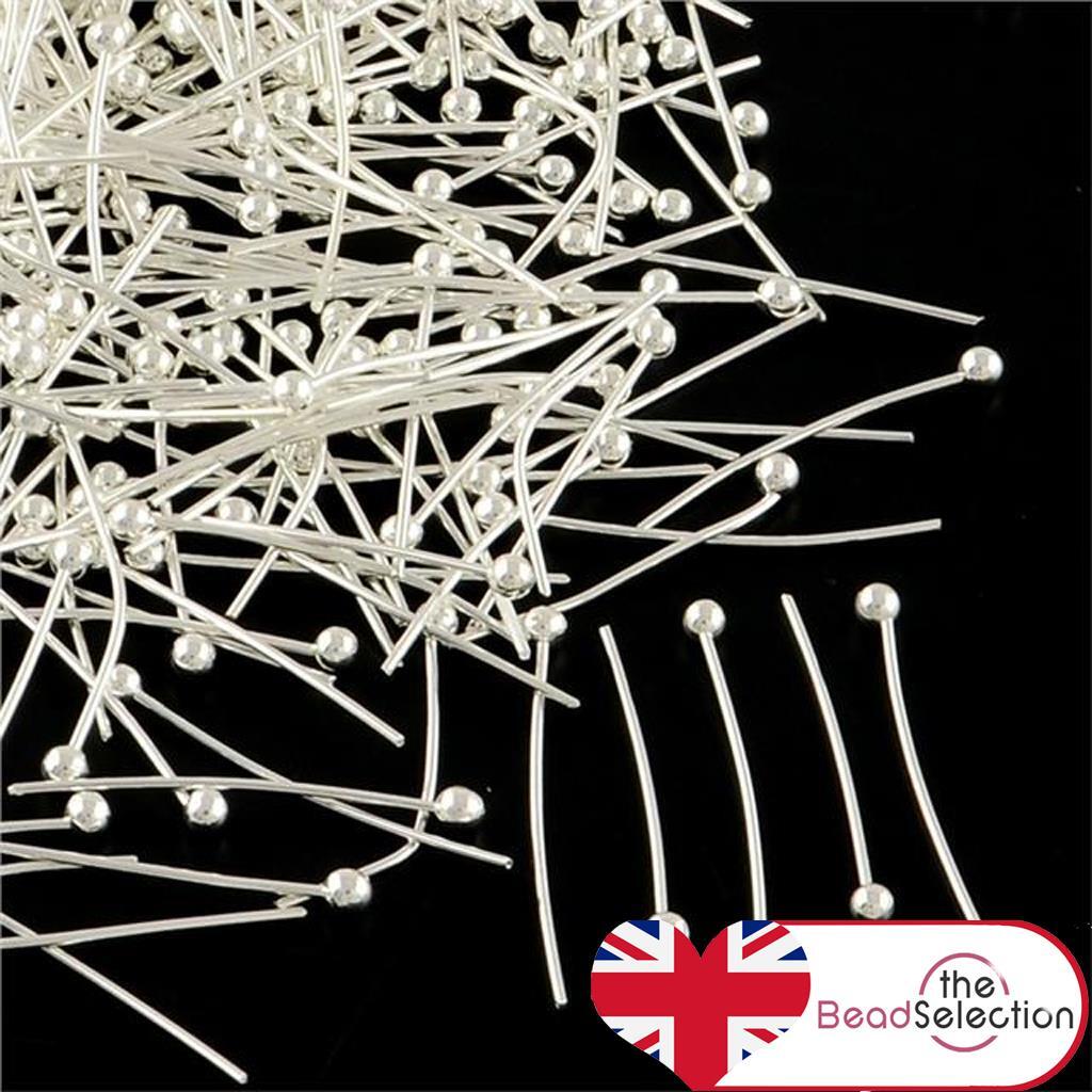 BALL HEAD PINS 25mm x SILVER PLATED 150 PER BAG JEWELLERY