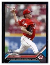 2023 Topps Now #593 Andrew Abbott Blue Parallel Card #d 20/49 Call-Up