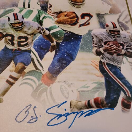 OJ Simpson Hand Singed 16 x 20 Canvass Limited Edition #8 of 10 JSA Witness COA - Picture 3 of 9