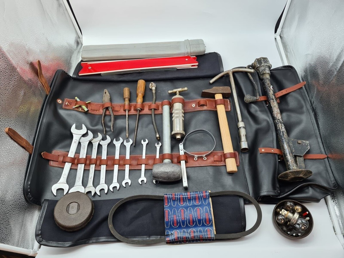 Ferrari 250 GTE tool kit rool bag Beta N° 55 grease gun jack