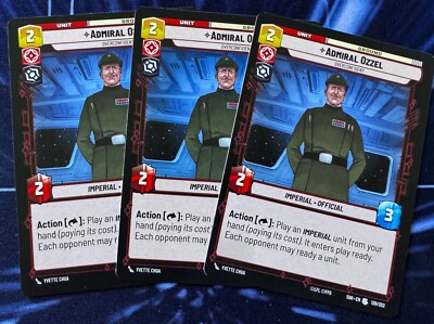 Star Wars Unlimited Spark of Rebellion 3X Admiral Ozzel Uncommon Card